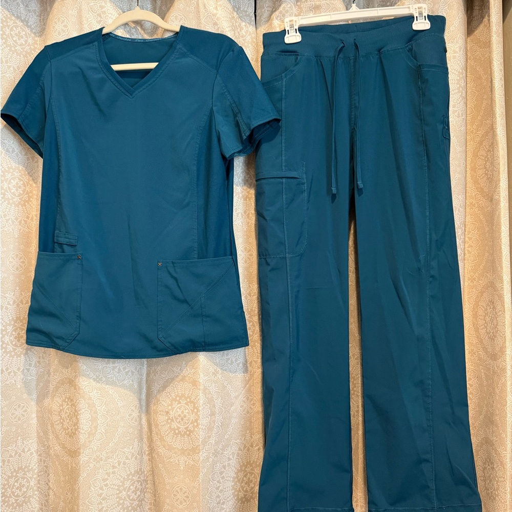 Teal Cherokee Women's Scrub Set